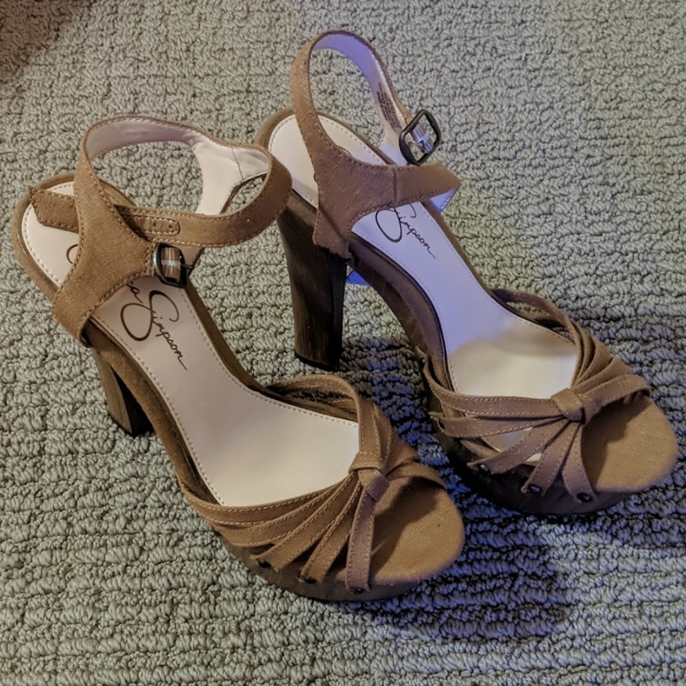Jessica Simpson Tan high heels